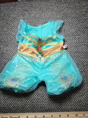 Build-A-Bear Teal Costume Piece with Gold Stitching
